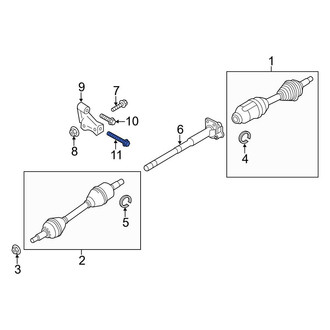 Ford OE - Front CV Axle Shaft Carrier Bearing Stud