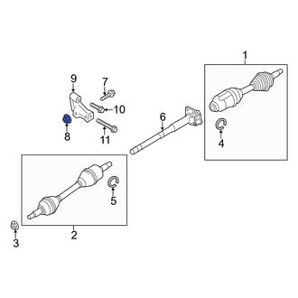 Ford OE - CV Axle Shaft Carrier Bearing Nut