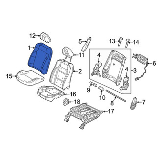 Ford OE - Front Left Seat Back Cushion Cover
