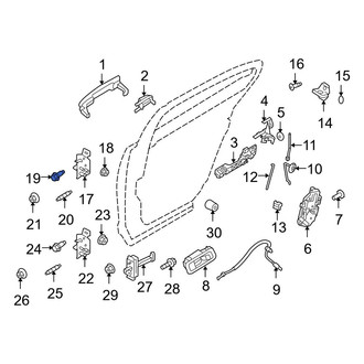 Ford OE - Upper Door Hinge Bolt