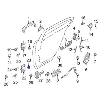 Ford OE - Lower Door Hinge Nut