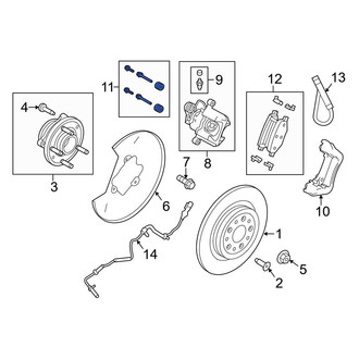 Ford OE - Rear Disc Brake Caliper Bolt Kit