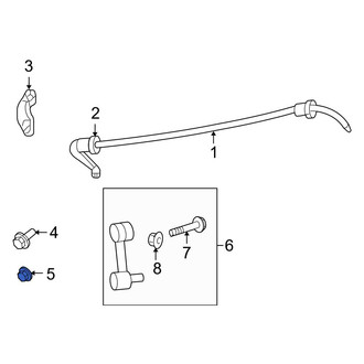 Ford OE - Rear Suspension Stabilizer Bar Bracket Nut