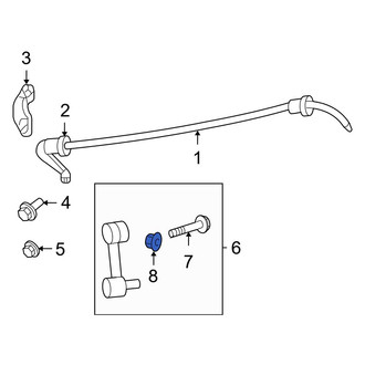 Ford OE - Rear Suspension Stabilizer Bar Bracket Nut