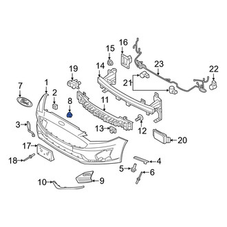 Ford OE - Bumper Impact Bar Nut