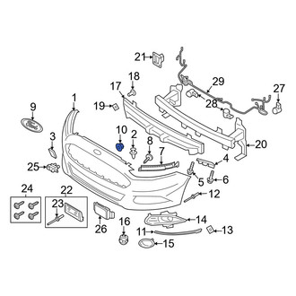Ford OE - Grille Emblem Nut