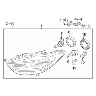 Ford OE - Front Lamps - Headlamp Components (Halogen)