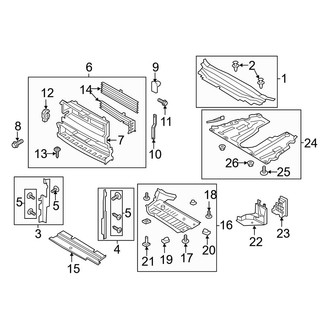 Ford OE - Front Radiator Shutter Assembly