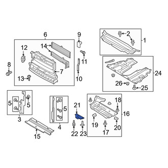 Ford OE - Front Left Outer Radiator Support Splash Shield