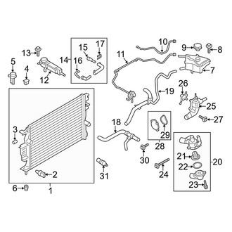 Ford OE - Cooling - Radiator & Components