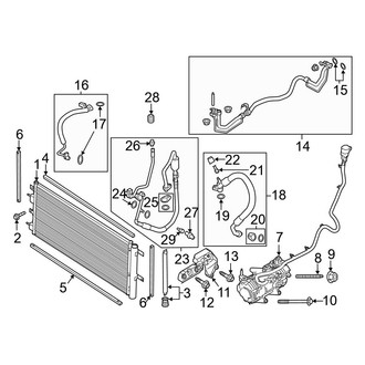 Ford OE - Air Conditioner & Heater - Condenser, Compressor & Lines