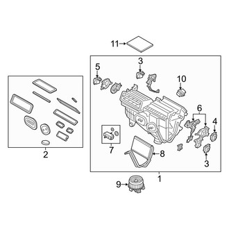 Ford OE - Air Conditioner & Heater - Evaporator Components