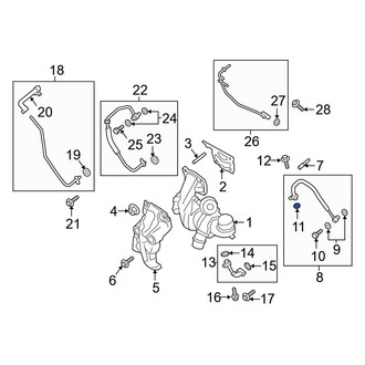 Ford OE - Upper Outer Turbocharger Oil Line Gasket
