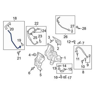 Ford OE - Turbocharger Coolant Line