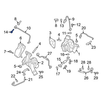 Ford OE - Right Lower Turbocharger Coolant Line Bolt