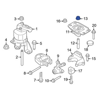 Ford OE - Manual Transmission Mount Nut