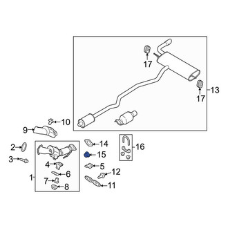 Ford OE - Exhaust Pipe Nut