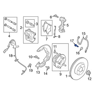 Ford OE - Brake Hydraulic Hose to Caliper Bolt