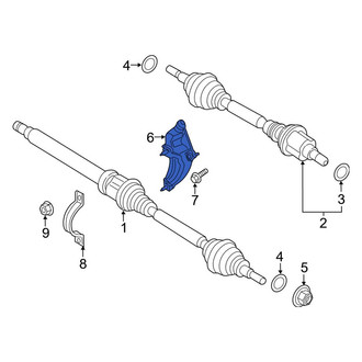 Ford OE - Front Right CV Axle Shaft Carrier Bearing Bracket