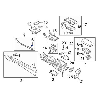 Ford OE - Right Quarter Panel Trim Panel Clip