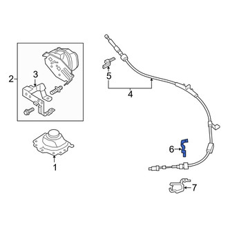 Ford OE - Lower Automatic Transmission Shifter Cable Bracket