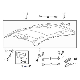 Ford OE - Sun Visor Cap