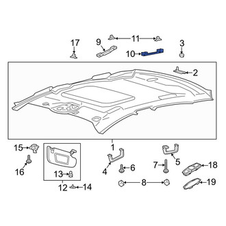 Ford OE - Front Headliner Spacer