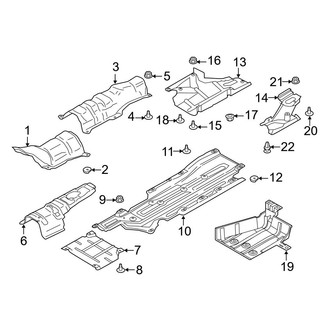 Ford OE - Pillars, Rocker & Floor - Front Floor (Insulators & Deflectors)