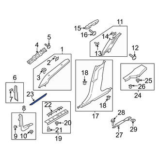 Ford OE - Door Trim Sill Plate Insert