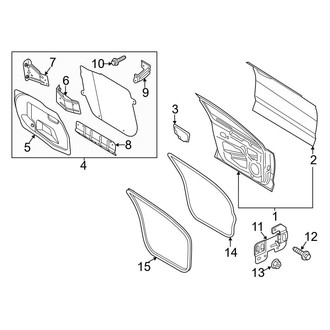 Ford OE - Front Door - Door & Components (With Police)