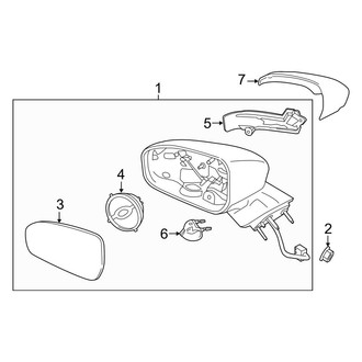Ford OE - Front Door - Outside Mirrors (With Signal Lamp, With Blind Spot Detection)