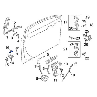 Ford OE - Right Lower Door Lock Striker Plate Screw