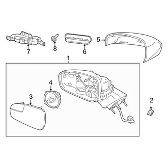 Ford OE - Front Door - Outside Mirrors (With LED Emergency Signal Lamp)