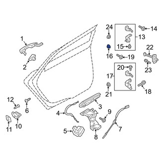 Ford OE - Upper Door Hinge Nut