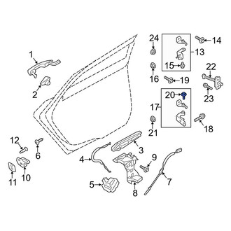 Ford OE - Upper Door Hinge Bolt