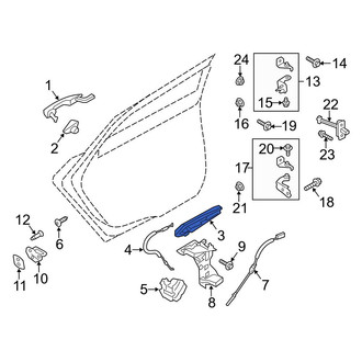 Ford OE - Front Left Exterior Door Handle Base