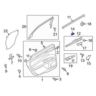 Ford OE - Front Inner Door Interior Trim Panel Nut