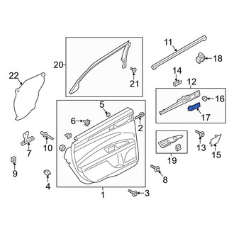 Ford OE - Front Left Interior Door Handle Trim