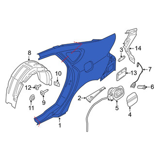 Ford OE - Rear Left Outer Quarter Panel