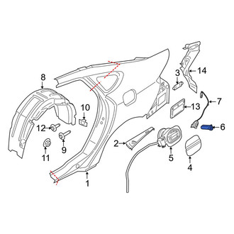 Ford OE - Front Left Drive Motor Battery Pack Charging Port Door Release Actuator