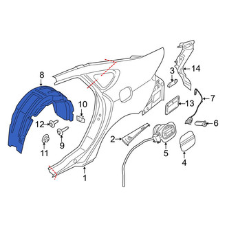 Ford OE - Rear Right Quarter Panel Splash Shield
