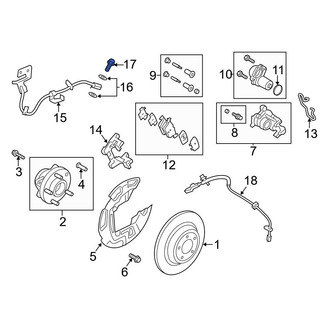 Ford OE - Brake Hydraulic Hose to Caliper Bolt