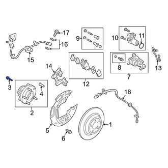 Ford OE - Rear Axle Hub Mounting Bolt