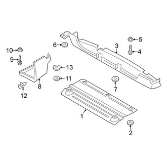 Ford OE - Rear Body & Floor - Rear Floor & Rails (Insulators & Deflectors)