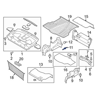 Ford OE - Rear Trunk Trim Panel Stud