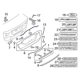 Ford OE - Upper Deck Lid Seal
