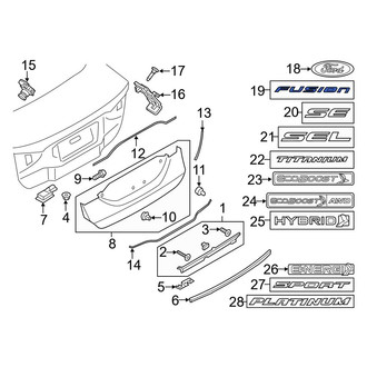 Ford OE - Rear Deck Lid Emblem