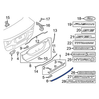 Ford OE - Rear Deck Lid Emblem