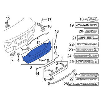 Ford OE - Rear Lower Deck Lid Finish Panel