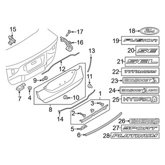 Ford OE - Trunk Lid - Exterior Trim